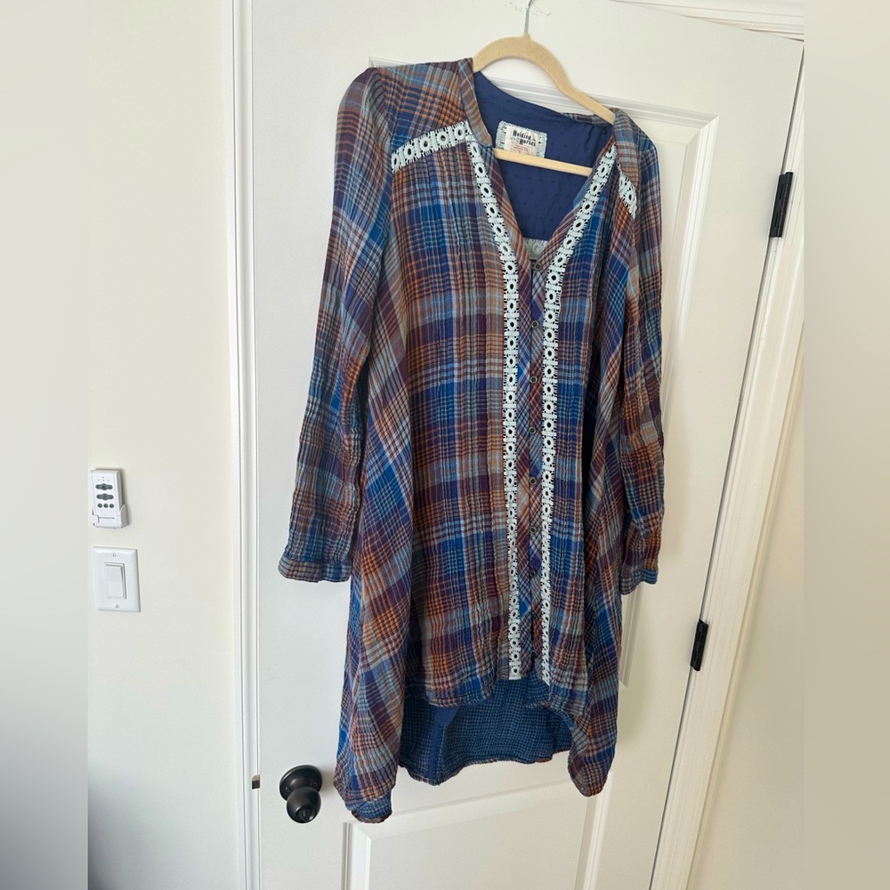 Anthropologie gauze cotton dress